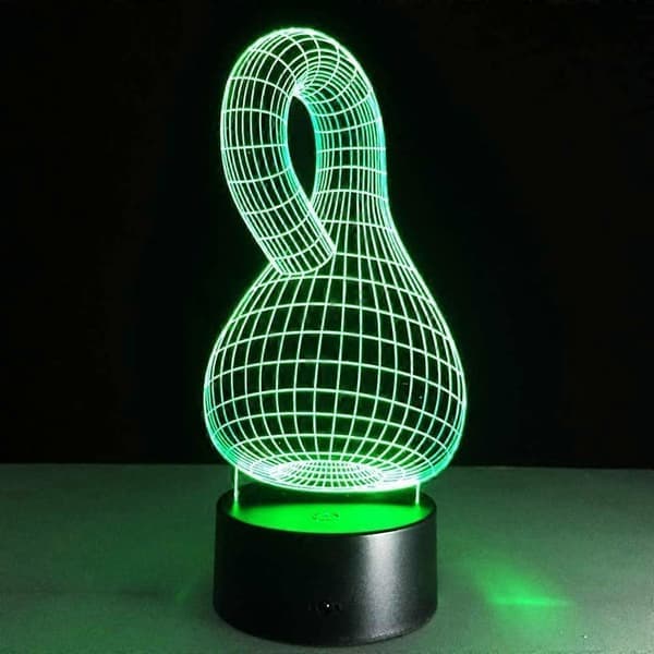 3D Natlampe, Græskar Touch 7 Farveskiftende LED Natlampe 3D LED Skrivebordslampe-lingling}