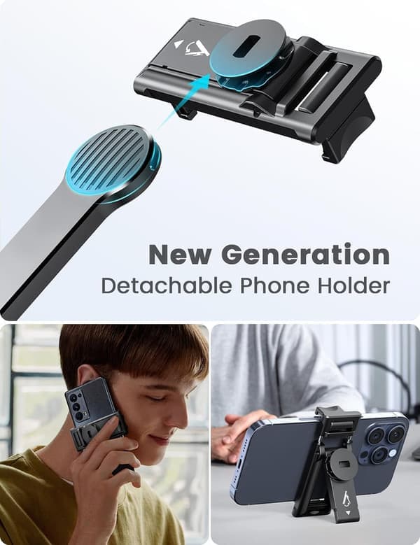 Selfie Stick/106cm Adjustable Tripod Mobile Stand with Bluetooth Remote Control, Detachable Clip, 360° Rotating Stand