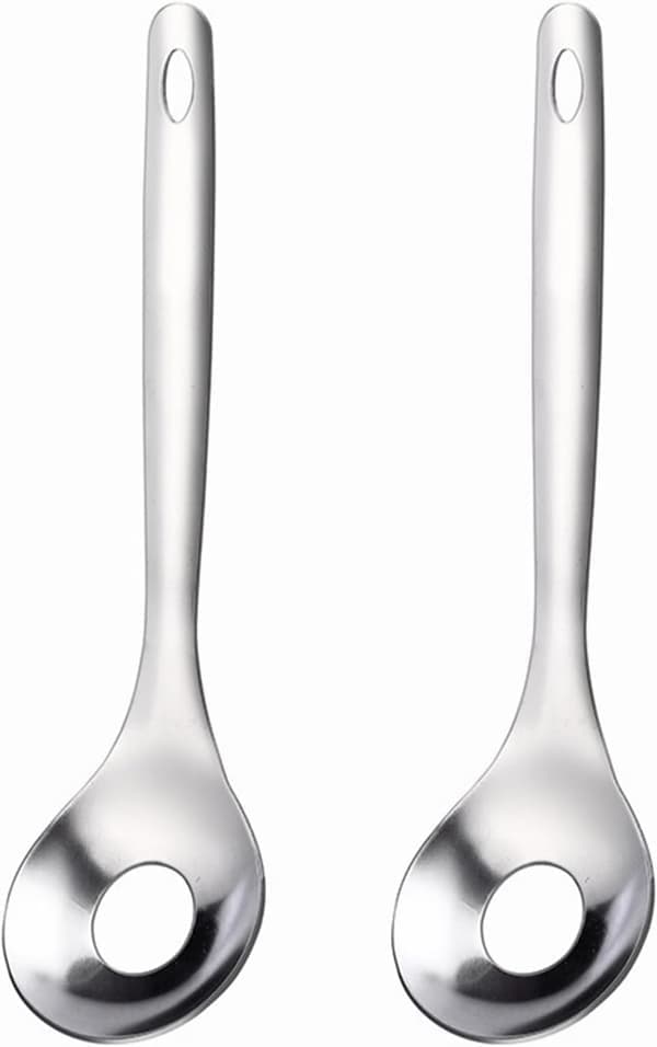 2-pack Cactus Peeler Spoons - Stainless Steel Multi-tool for Peeling, Slicing & Shaping Meatballs, Kitchen Utensil Set