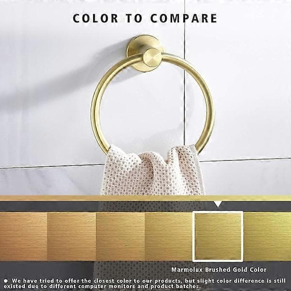 Gold Towel Holder Towel Ring Bathroom Towel Rack Wall Mounted