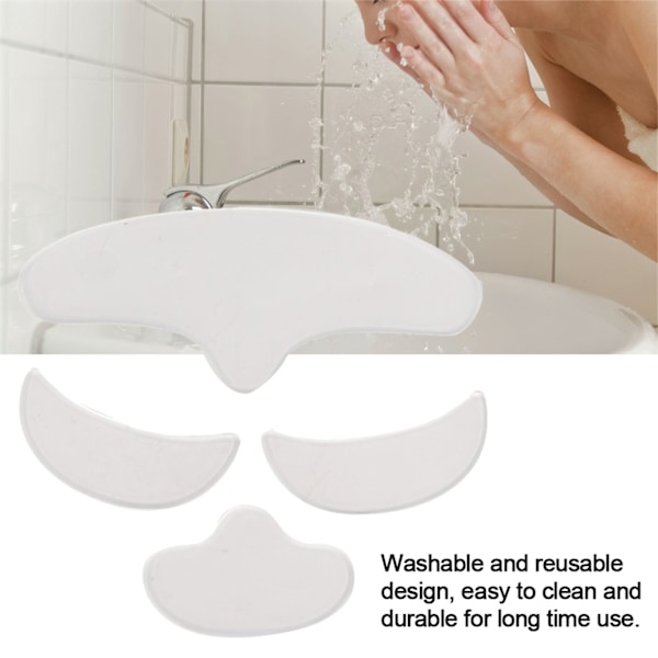 4 st Anti Wrinkle Silikon Patch Pad Hudlyftande Tvättbar Pannöga Ansiktshaklapp