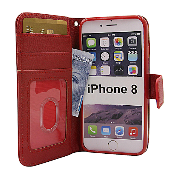 New Standcase Wallet iPhone 8 Röd G765 Röd G765