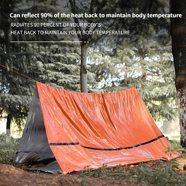 1st/2st PE-isolerat sovsäck, nödsituationssovsäck för utomhusbruk Orange Cloth Bag