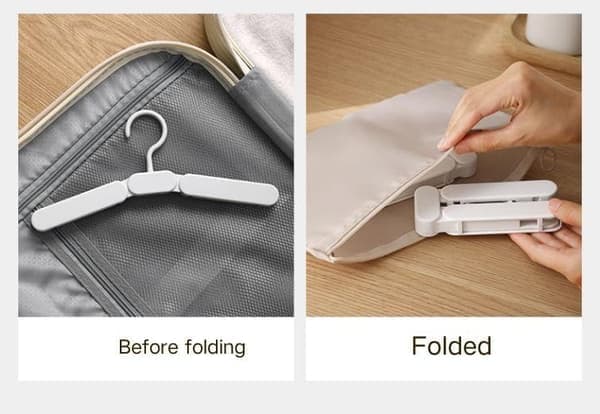 Resefällbara galgar 3-pack - Lätta, smala, hopfällbara, platsbesparande, bärbara resväskor och hotellgalgar