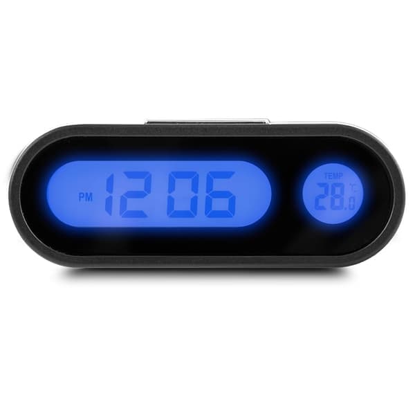 Bil Tidsklocka Termometer Bil Smart LED Digital Display Elektronisk Klocka Termometer med Bakgrundsbelysning