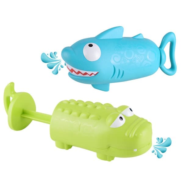 Vattenpistol Haj och Krokodil Set för barn (2-delat set, Krokodil + Haj)