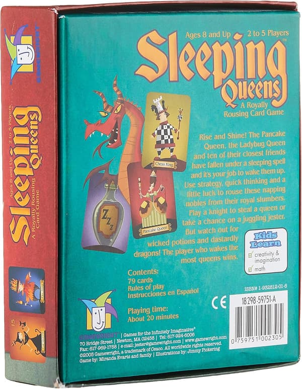 Gamewright, Sleeping Queens, korttipeli, 8+, 2-5 pelaajaa, 20 minuuttia peliaikaa