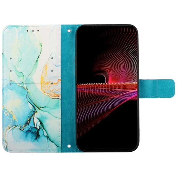 Sony Xperia 10 IV Plånboksfodral Pattern Printing - Grön 003