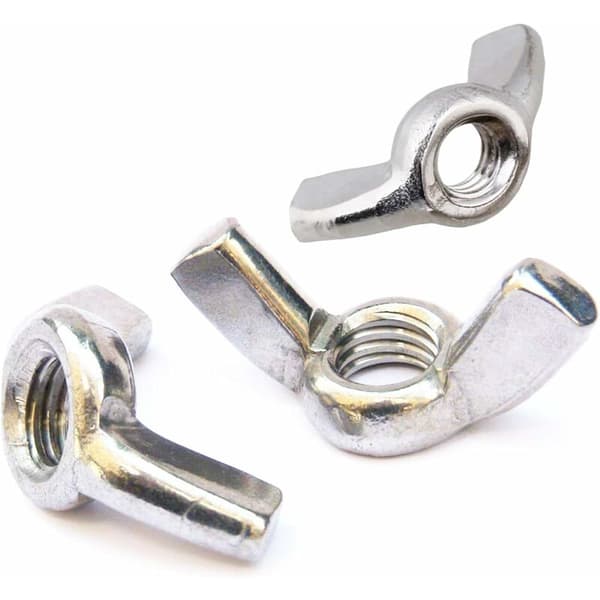 80 stk vingemuttere Sølv rustfritt stål vingemuttere M3 M4 M5 M6 M8 M10 M12 Egnet for DIY-verktøy