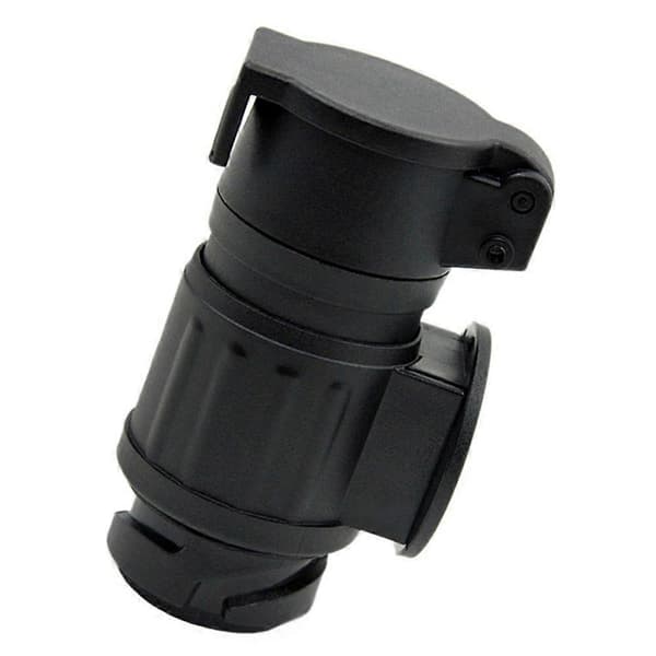 Traileradapterstik 13-polet til 7-polet Trækadapterstik Traileradapter til Trailer Autocamper Båd Bil EU-stik Black