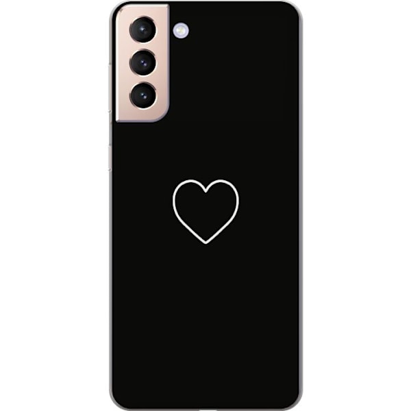 Samsung Galaxy S21 Genomskinligt Skal Hjärta