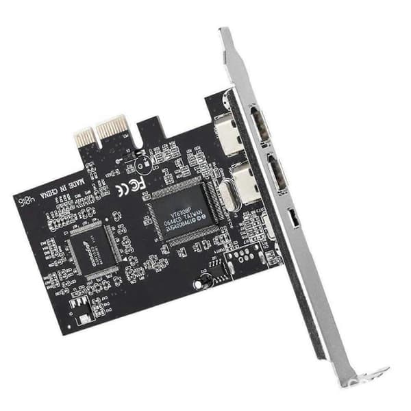PCIE PCI-E FIREWIRE IEEE 1394 3 PORT FIRE WIRE KORT FOR STASJONÆR PC