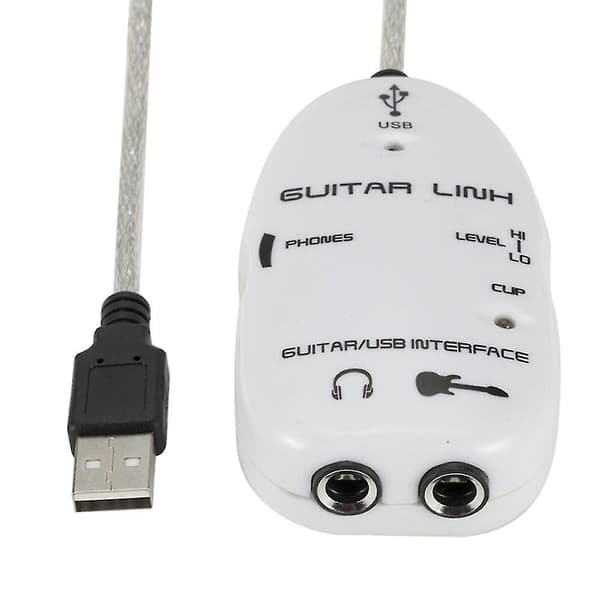 Gitarr till USB-gränssnittskabeladapter Ljudanslutningsinspelare för PC/dator Bästa presenten