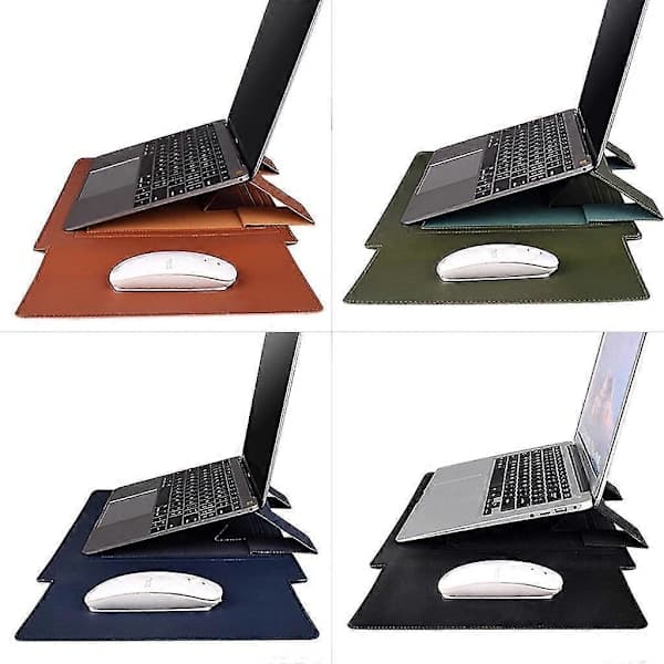PU-etui til Macbooks Air Pro 13 13.3 14 15.4 Notebook Beskyttelse Kølestativ