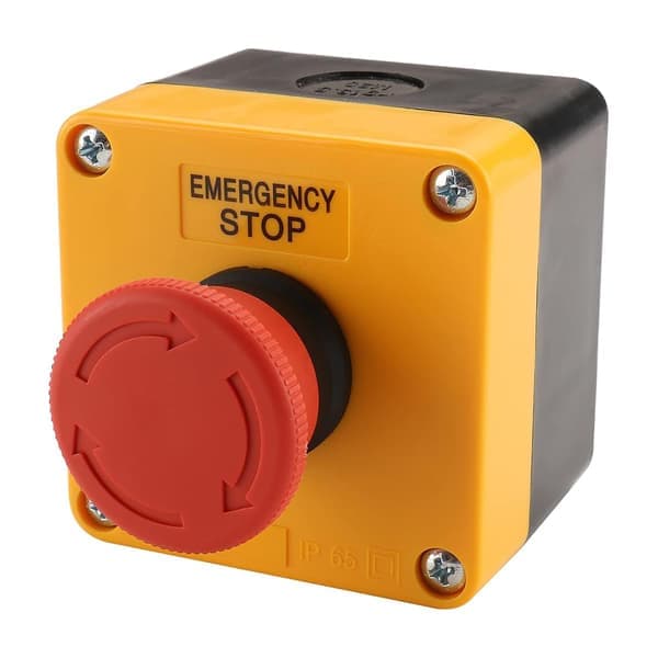 IP65 Nødstop Trykknapstation, 660V 10A, 1NO 1NC