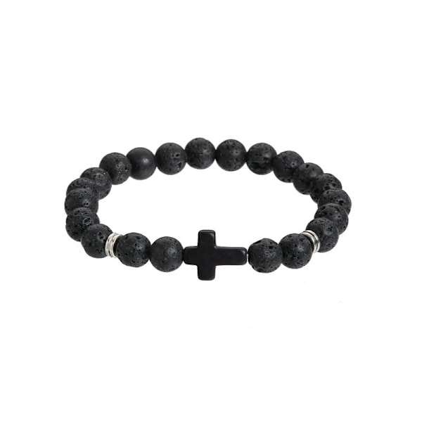 4 st Kors Pärlarmband Herr Dam Armband Stenpärlor Stretch Armband