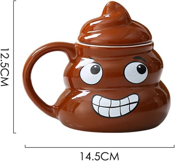 Poop Ceramic Mug Creative Coffee Mug with Spoon Suitable for Home Office Joke Suitable as Birthday Christmas Gift