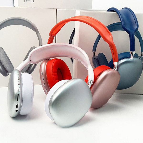 Nya P9-Max TWS Bluetooth-hörlurar Trådlösa huvudmonterade hörlurar blå blue Onesize blue Onesize