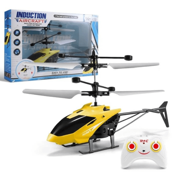 Fjernstyret helikopter, 2-kanals RC helikopterlegetøj gul yellow