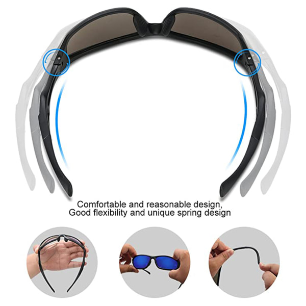 Polariserade sportsolglasögon för män Kvinnor Löpning Cykling Fiske Golf Driving Shades Solglasögon