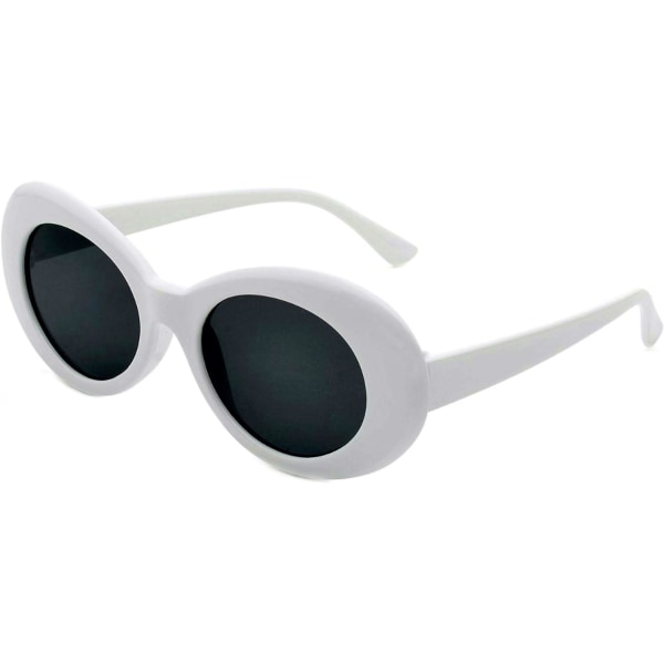 Vita Clout Goggles Solglasögon Kvinnor Män Retro Oval Solglasögon Flickor Pojkar Solglasögon
