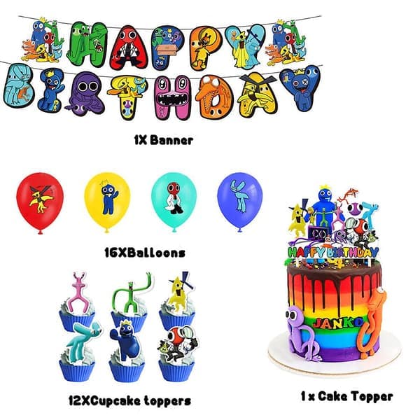 Roblox Rainbow Friends 2 Festdekorationer Ballon Kit[ZHE]
