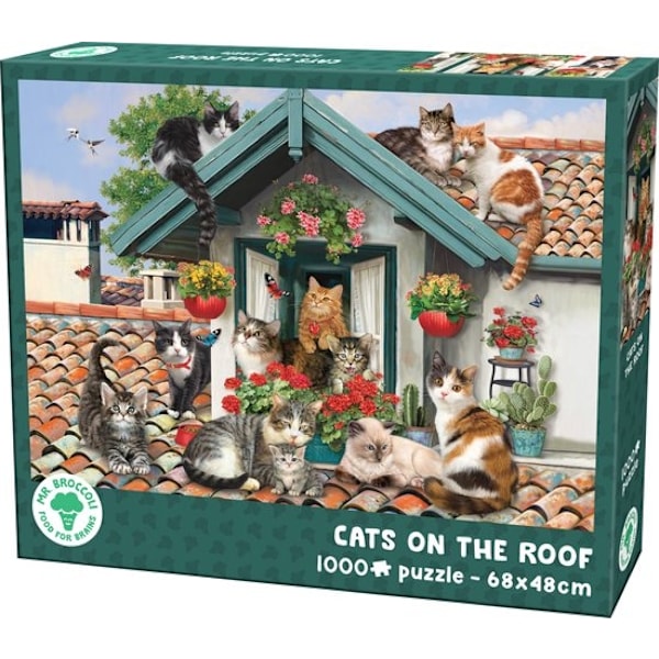 Mr Broccoli Cats on the roof Pussel 1000 bitar multifärg