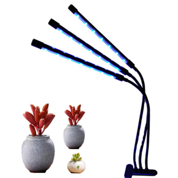 Växttillväxt USB-klämma dimning timing fullspektrum inomhus plantering plantor kompletterande ljus imitation sollampa