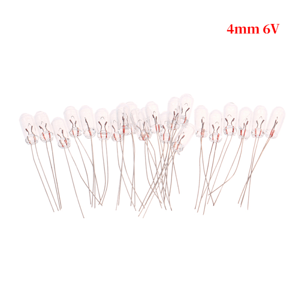 20st miniatyr 3/4 mm 6V 12V lampa glödlampa Edison Incandescen 6V 6V