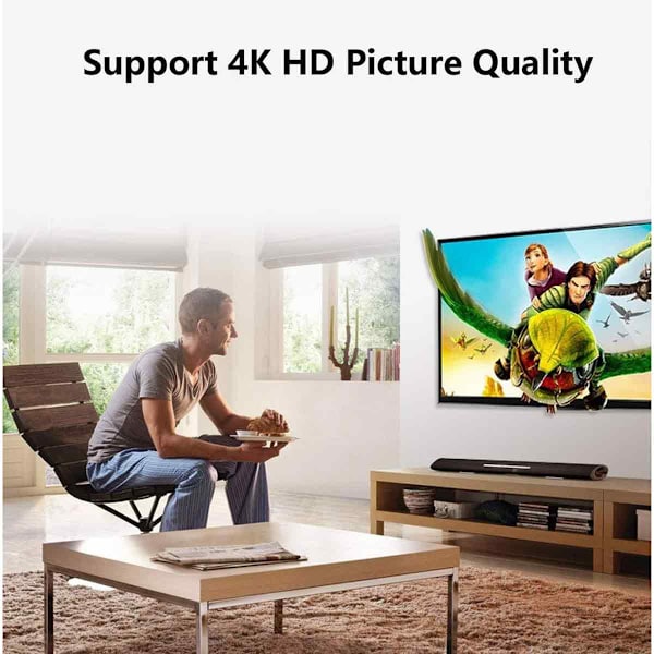 Svart Displayport Dp till Hdmi Adapter Konverter