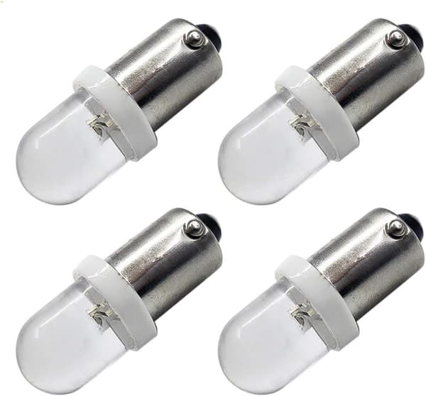 12 stk BA9S LED-pære 240V AC/DC erstatning for indikatorlys, hvit