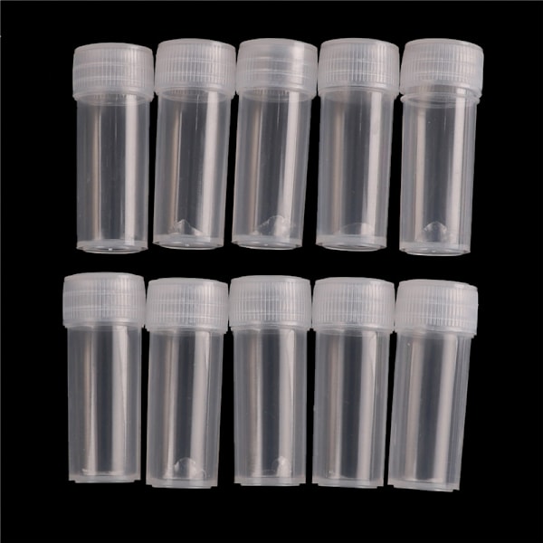 10 st Plastprovflaska 5ml Provrör Liten flaska Flaska Sto