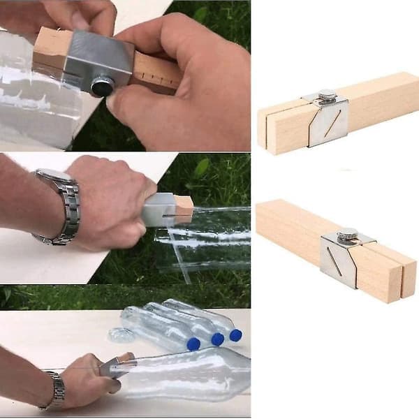 Plastflaskskärare, bärbar flaskrepkapare för utomhusbruk, 2-pack