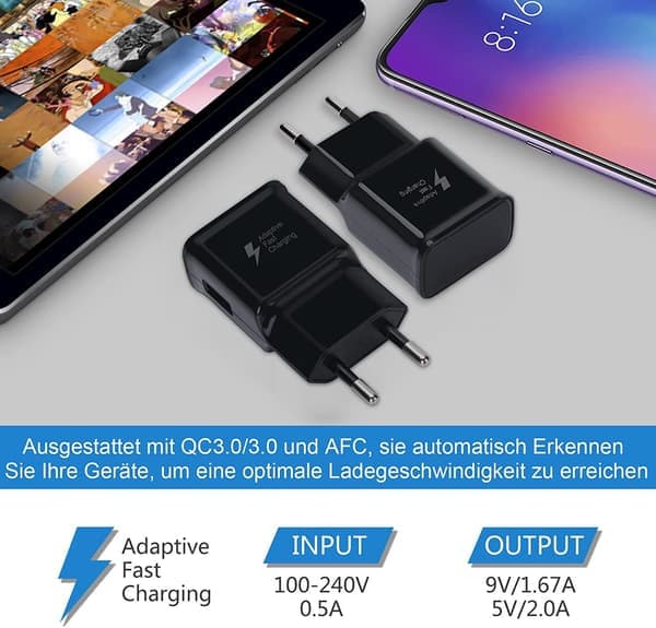 USB-ladeport Hurtiglader for Samsung og andre smarttelefoner