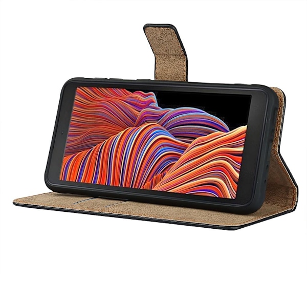 Plånboksfodral Samsung Galaxy Xcover 5 i Svart Läder Svart