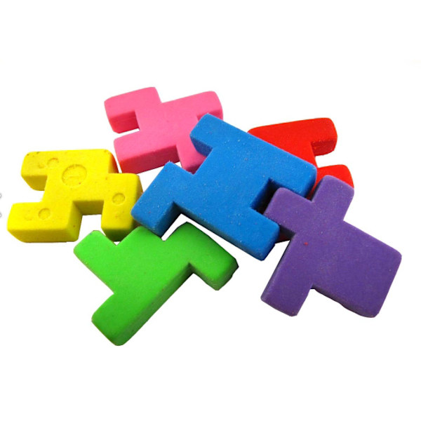 Suddgummi Kub Pussel 3cm multifärg