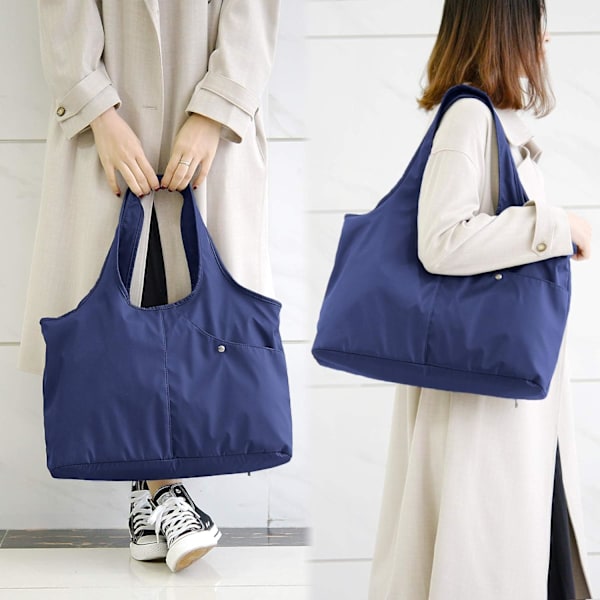 Kvinnors mode stor tote axelväska vattentät tote väska multifunktionell nylon rese axelväska