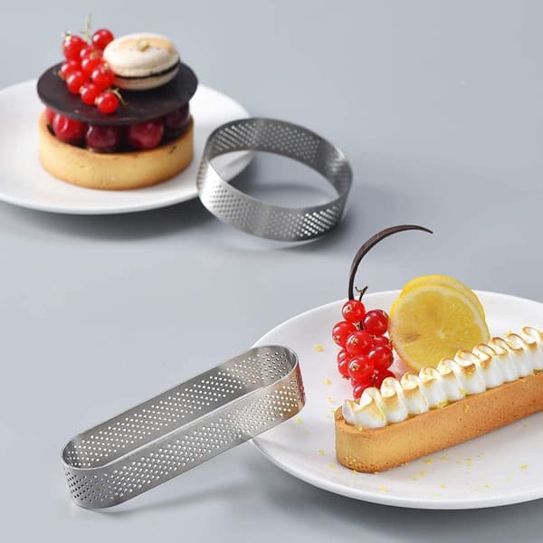 stk ovale terteformer Fransk dessertmousse Fruktpai Tertering Quiche Kakeform, Terte Mousse Rustfritt stålring