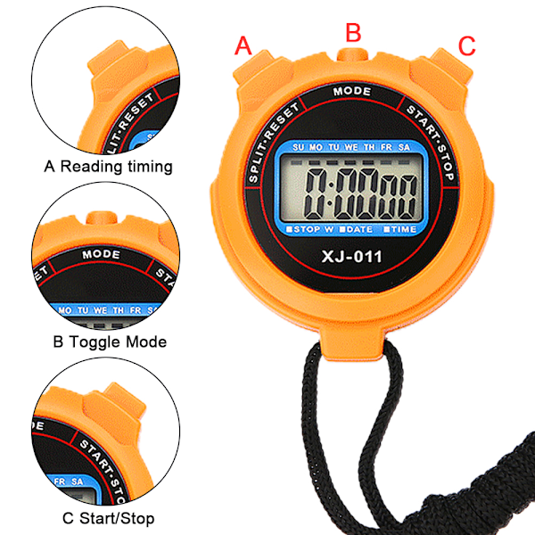 Digital Stoppur Timer - Intervalltimer med Stor Display