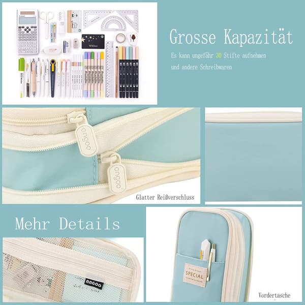 Easthill Pencil Case with Large Capacity, Big Pencil Case, Pencil Bag for School Supplies