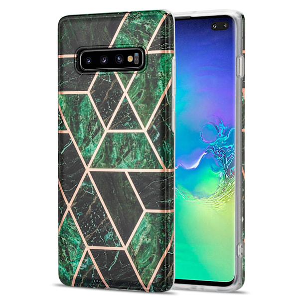BOOM - Grid skal Galaxy S10 Plus - Grön Marmor Grön Grön