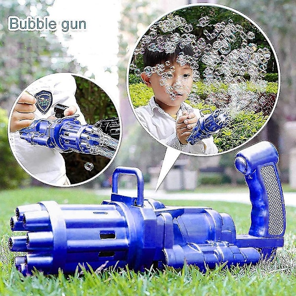 Såpbubbelgevär såpbubblor batteridriven pistol vattenpistol Blå Blå