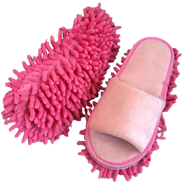 Rengör tofflor för att torka av golvet Torktofflor med öppen tå Pink M Pink M