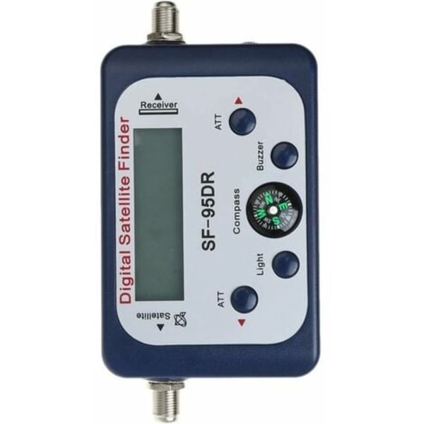 Digital Satellitpejl / Satfinder Paraboldetektor Signal Locator med Kompass Buzzer Svart