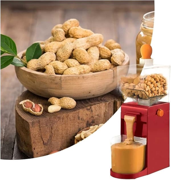 Peanut Butter Machine, Electric Nut Grinder, 500ml Food Processor with Non-Slip Base, 110V–220V, Suitable for Home Kitchen
