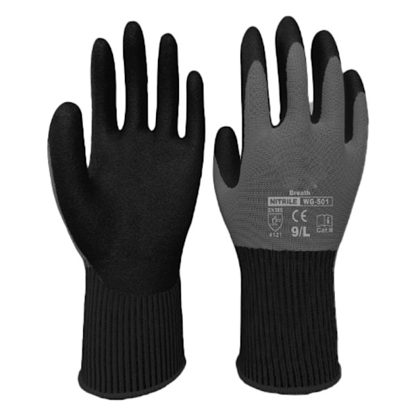3-pack nitrilhandskar trädgårdshandskar arbetsförsäkring hantering packning gummihandskar
