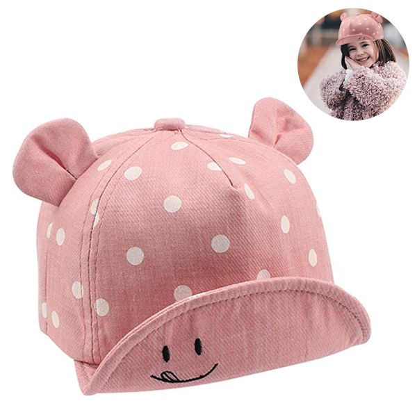 Solhatt för babypojke flicka, mjuk bomullsmössa för babybarn, barn basebollkepsar för liten pojke flicka gul