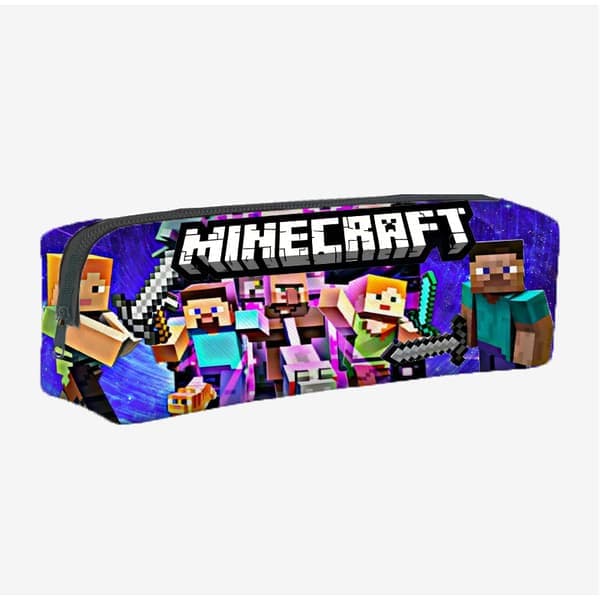 Nya Minecraft speltillbehör elev skolväska stor kapacitet elev pennfodral med dragkedja mönster 2 2