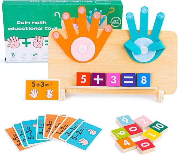Educational Games Kids 3 4 5 6 Years Math Toys Counting Learning Games for Learning to Add and Subtract Math, Ideal Gift.