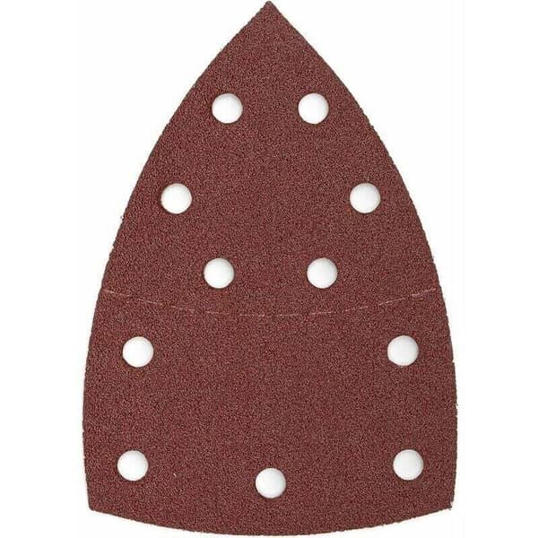 Pack of 50 Triangular Sanding Sheets, 105 x 152 mm, 80 Grit, Suitable for Various Sanders